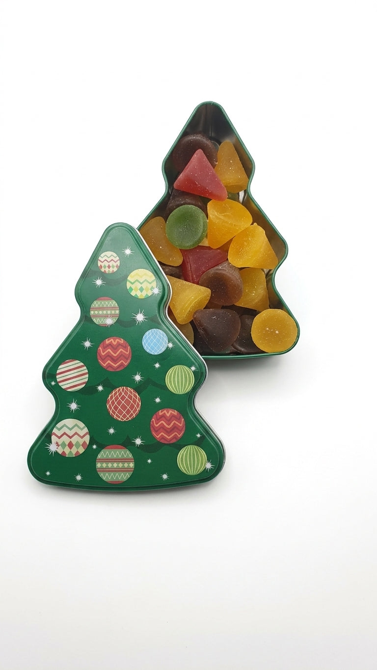 Boîte sapin de Noël 30 cuberdons