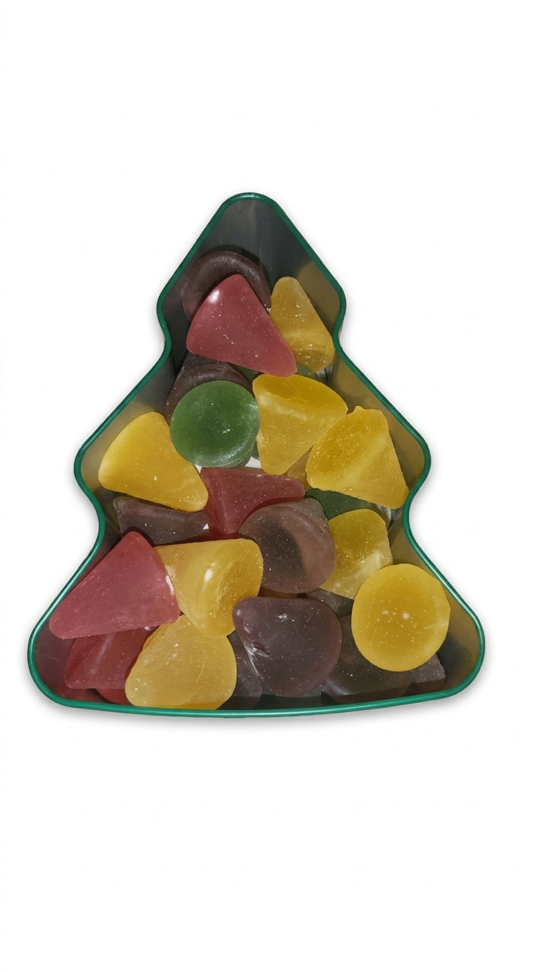 Boîte sapin de Noël 30 cuberdons