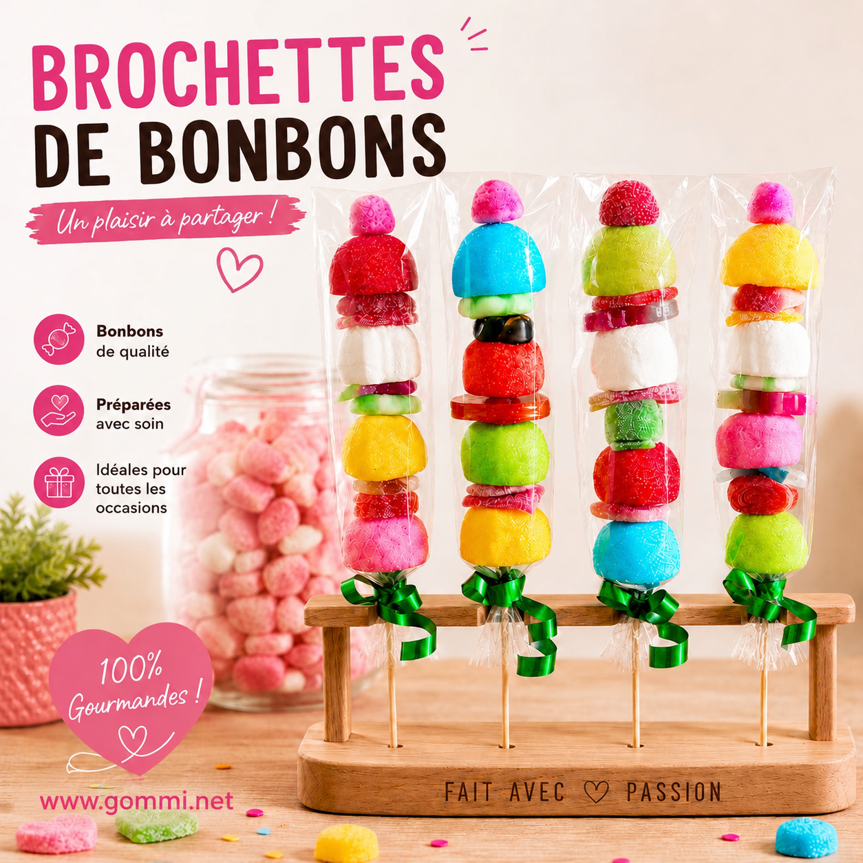 Brochette de bonbons